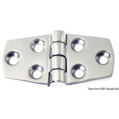 Charnière saillante 5mm AISI316 38x74 mm Osculati - Charnières 5 mm...