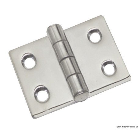 Charnière saillante 5mm AISI316 38x38 mm Osculati - Charnières 5 mm...
