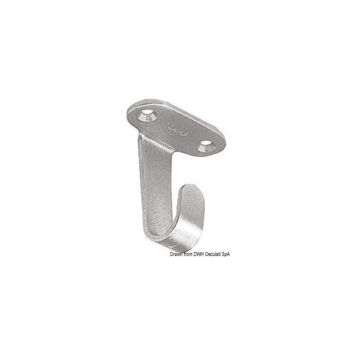 Crochet inox poli pour plafond 33 mm