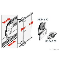 Rail supérieure inox 45x14x2000 mm Osculati - Rail et chariot - dis...