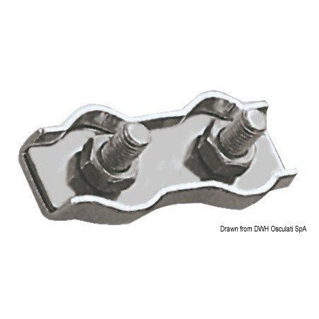 Serre-câble inox double 8 mm Osculati - Serre-câbles en inox - disc...