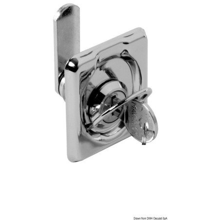 Fermeture tournante inox avec serrure 50x55 mm Osculati - Fermeture...