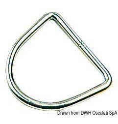 Anneau demi-rond 8x60 mm Osculati - Anneau demi-rond - discount-nau...