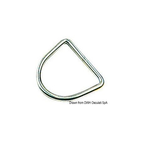 Anneau demi-rond 6x40 mm Osculati - Anneau demi-rond - discount-nau...