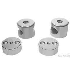 Main-courante passant oval en aluminium Osculati - Embouts de main-...