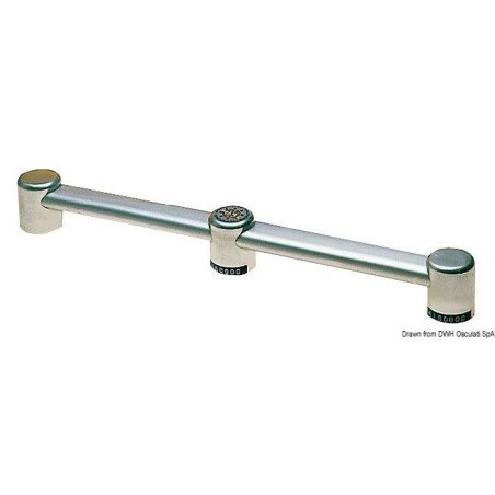 Main-courante terminal oval aluminium tube 40x20mm Osculati - Embou...