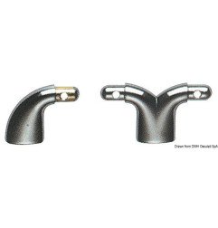 Barrière centrale en laiton chromé 30x30 mm - - Barrières pour obje...