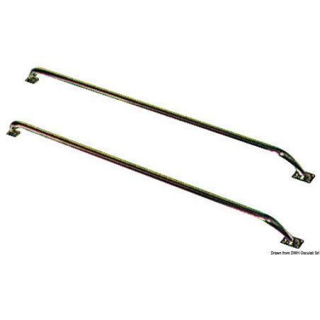 Main-courante en inox poli 100x18 cm Osculati - Mains-courantes lat...