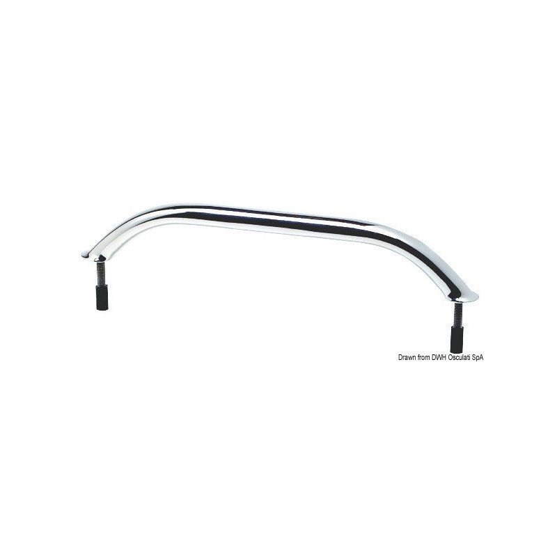 Main-courante ovalisée AISI316 vis au dehors 610mm Osculati - Main-...