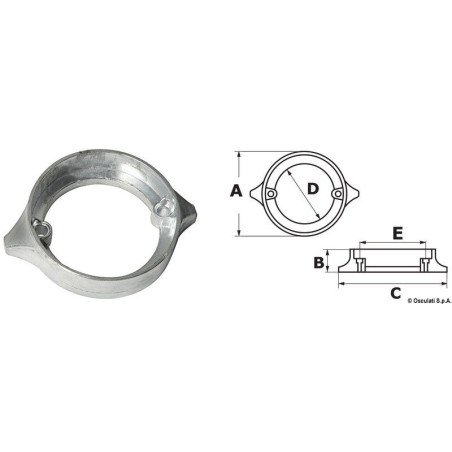 Anode zinc pour Volvo Penta Duo Prop 852182 Osculati - Anode pour V...