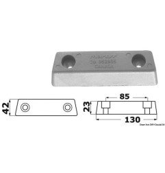 Anode base aluminium Duo Prop 852835-8 Osculati - Anode base pieds ...