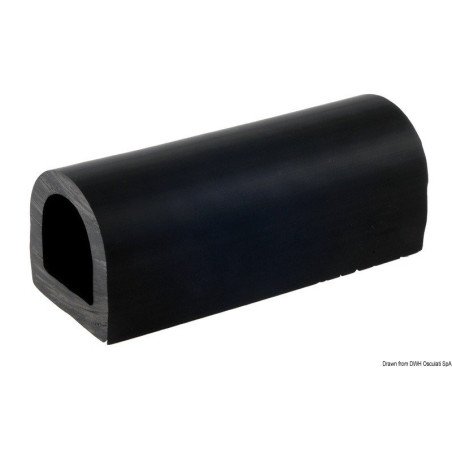 Profilé en PVC noir 70x70 mm Découpes de 2m Tessilmare - Profilé po...