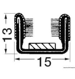 Liston simple p. fenêtres coulissantes 4/6 mm Osculati - Liston arm...