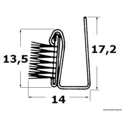 Jonc contre les courants d'air AISI316 barre 2m44 Osculati - Jonc c...