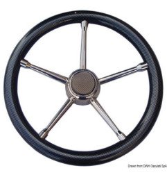 Volant A polyuréthane souple carbone/inox 350 mm - Volants à branc...