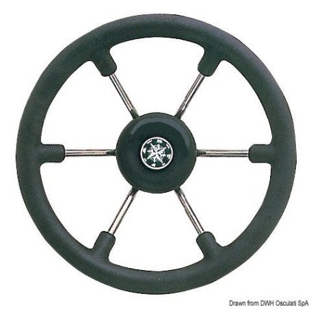 Barre à roue inox noir 400 mm - Barres à roue en polyuréthane - di...