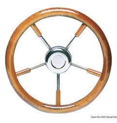 Volant inox avec couronne en acajou 400 mm - Volant avec couronne ...
