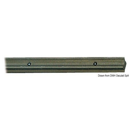 Rail en X aluminium anodisé + PTFE barre 2m Viadana - Chariots coul...
