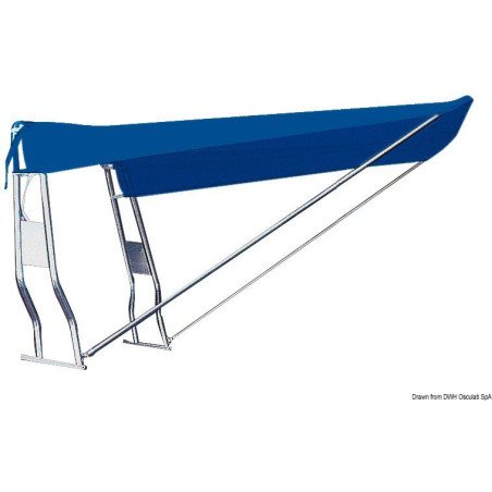 Taud télescopique pour roll-bar bleu navy 130 x 190 cm avant Oscula...