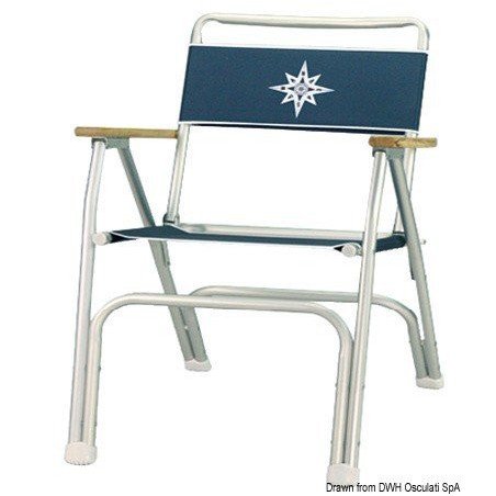 Chaise pliante Beach bleu navy Osculati - Chaise pliante en alumini...