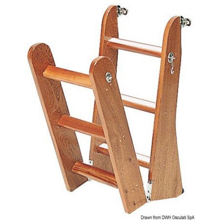 Echelle acajou 6 marches Osculati - Echelles en bois d'acajou - dis...