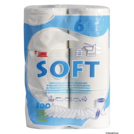 Papier hygiénique hydrosoluble Aqua Soft 6 pièces Fiamm spa - Papie...