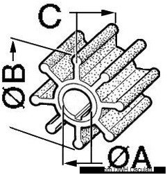 Roue YAMAHA/MARINER 40/70 HP Cef marine - Turbines pour moteurs hor...