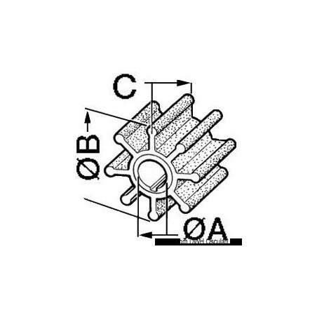 Roue SELVA 15/30 HP Cef marine - Pour moteurs hors-bord SELVA - dis...