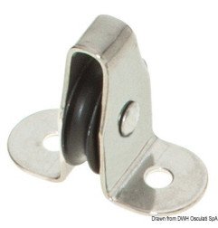 Petite poulie inox verticale aluminium 2,5 mm Viadana - Petites pou...