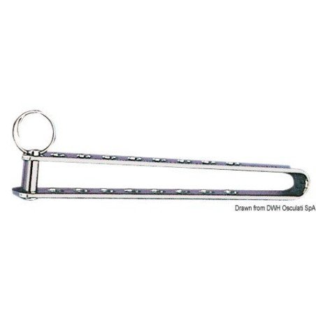 Crochet inox p. drisses Viadana - Cadène pliée - discount-nautic.com