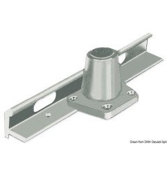 Platine fargue droite 90° Osculati - Platines pour profilé de fargu...