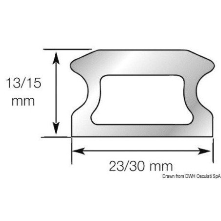 Rail percé 1- 1526 mm lewmar - Rail LEWMAR percé - discount-nautic...
