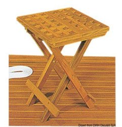 Tabouret teck 30x30x45 cm ARC - Tabouret pliant en teck ARC - disco...