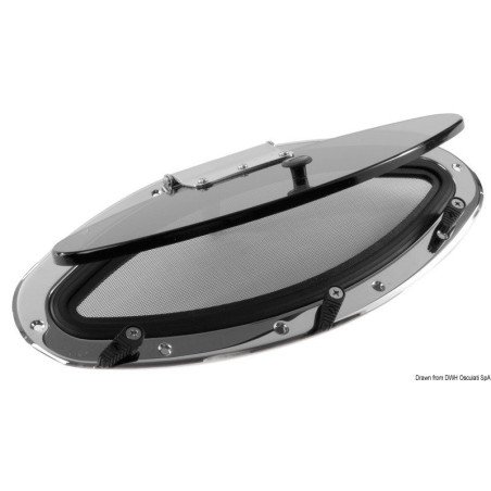 Hublot elliptique AISI316 BOMAR Flagship 460x200mm Bomar - Hublots ...