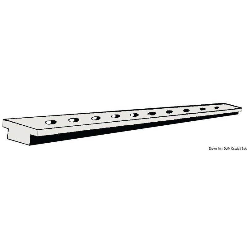 Rail aluminium anodisé 32x6mm (barre 2m) Osculati - Rail en alumini...