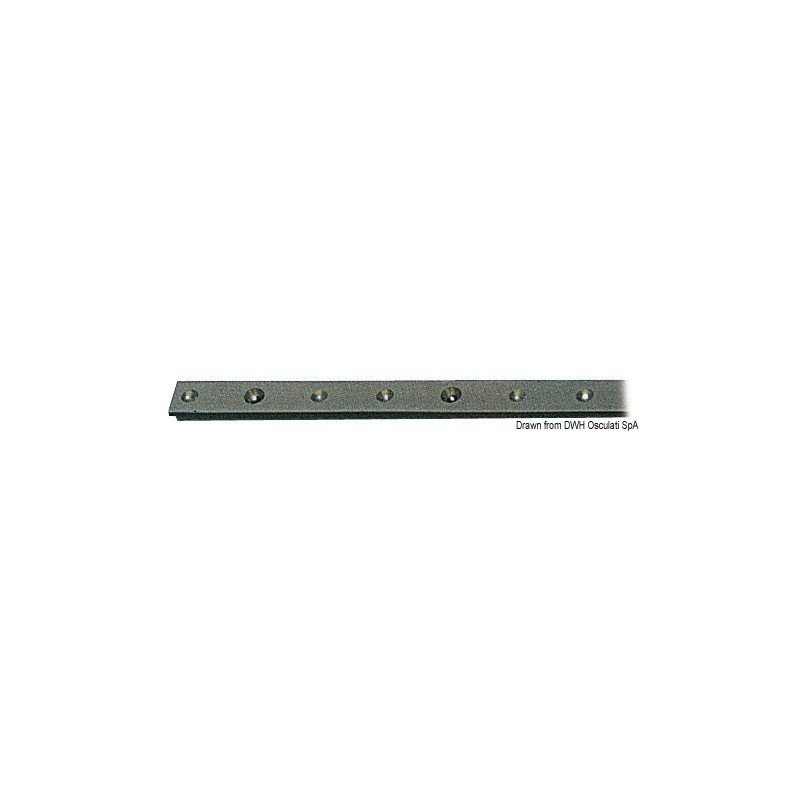 Rail aluminium anodisé + PTFE 22x3mm (barre 2m) Viadana - Rail en a...
