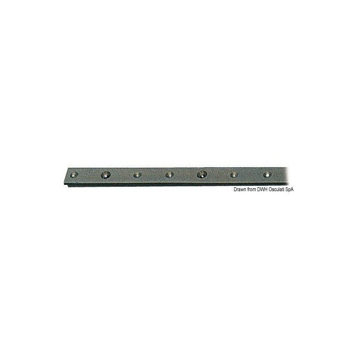 Rail aluminium anodisé + PTFE 22x3mm (barre 2m)