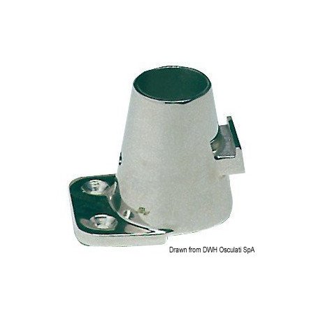 Platine fargue droite 90° 55x73mm 65mm Osculati - Base de fargue - ...