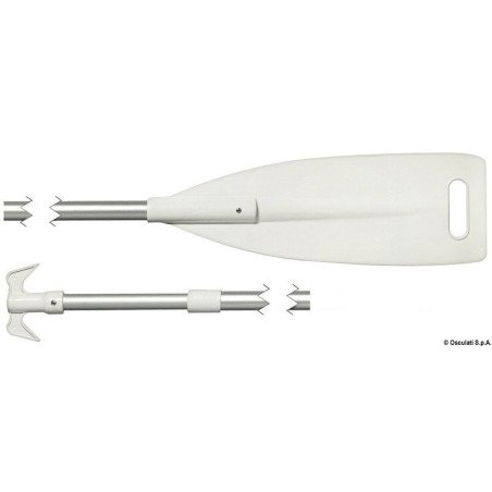 Pagaie télescopique avec gaffe 90/160 cm Osculati - Pagaie/gaffe té...