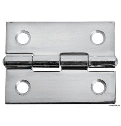 Charnière épaisseur 1,3mm inox poli miroir 38x51 mm Osculati - Char...