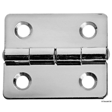 Charnière épaisseur 1,3mm inox poli miroir 38x33 mm Osculati - Char...