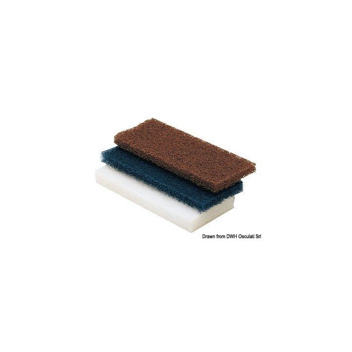 Paire de tampons abrasifs fort marron