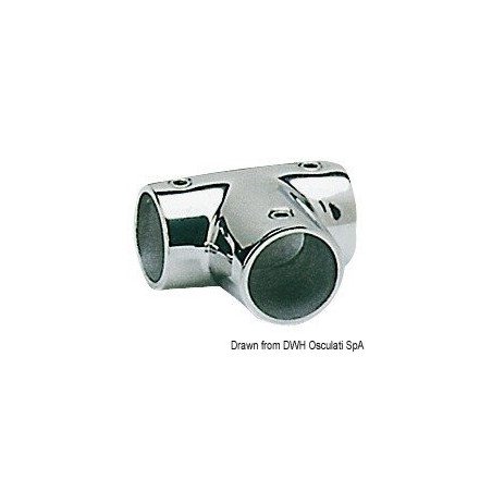 Raccord en T p. balcon 90° 22 mm Osculati - Raccords en T pour balc...