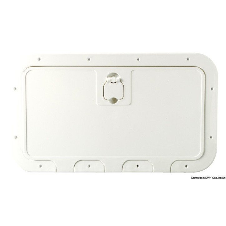 trappe inspection façade amovible blanc 350x600 mm