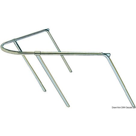 Balcon proue inox 80x90x45 cm Osculati - Balcon de proue pour voili...