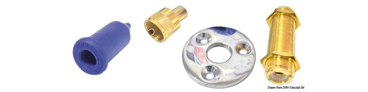 5-cm deck fairlead in golden colour