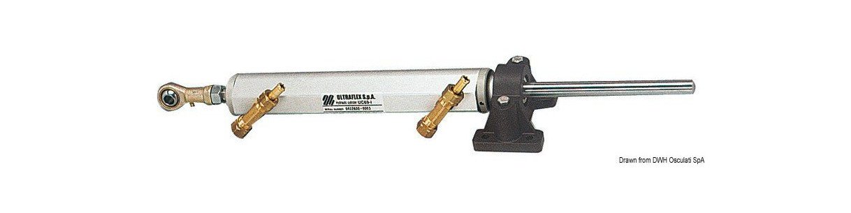 Cylindre hydraulique pour moteurs in-bord