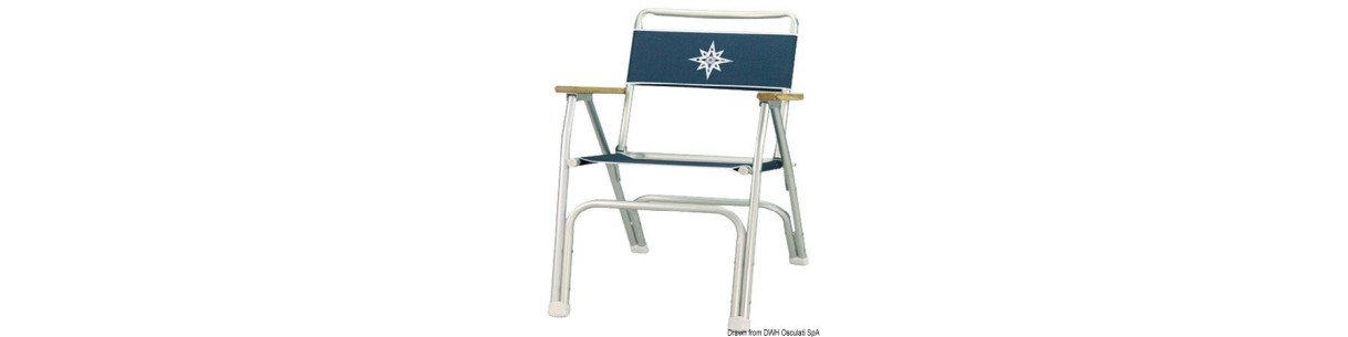 Chaise pliante en aluminium anodisé
