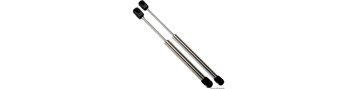 Ressorts à gaz en inox à sphère