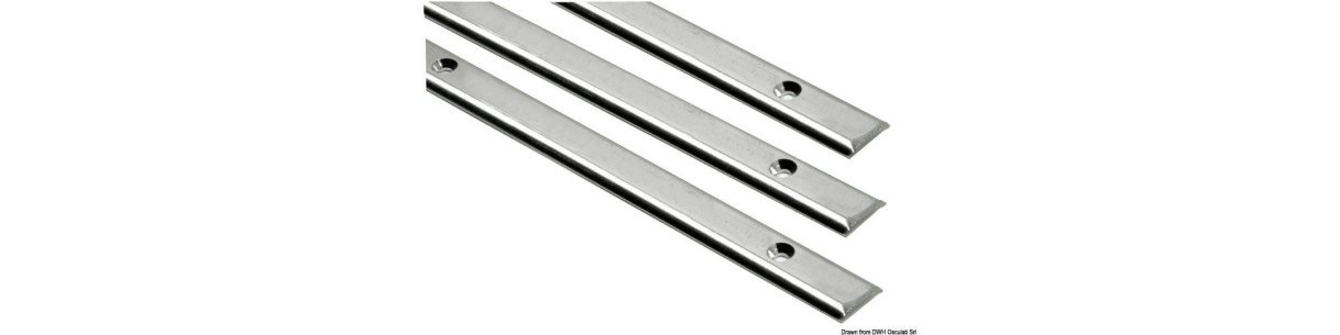 Profilé demi-rond en inox AISI 316 poli miroir